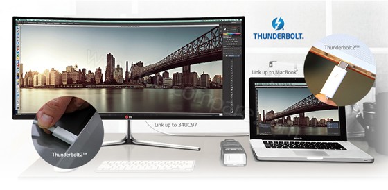 Test de l'écran 34″ Thunderbolt de LG, la démesure au service de la  productivité - Belgium iPhone